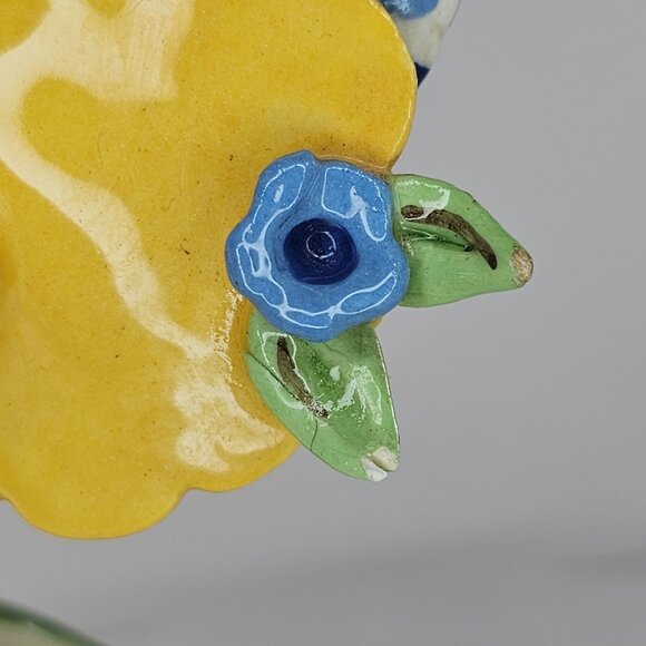 Vintage Di Palma California Pottery Goose Wearing Large Hat Planter Figurine - Picture 8 of 10